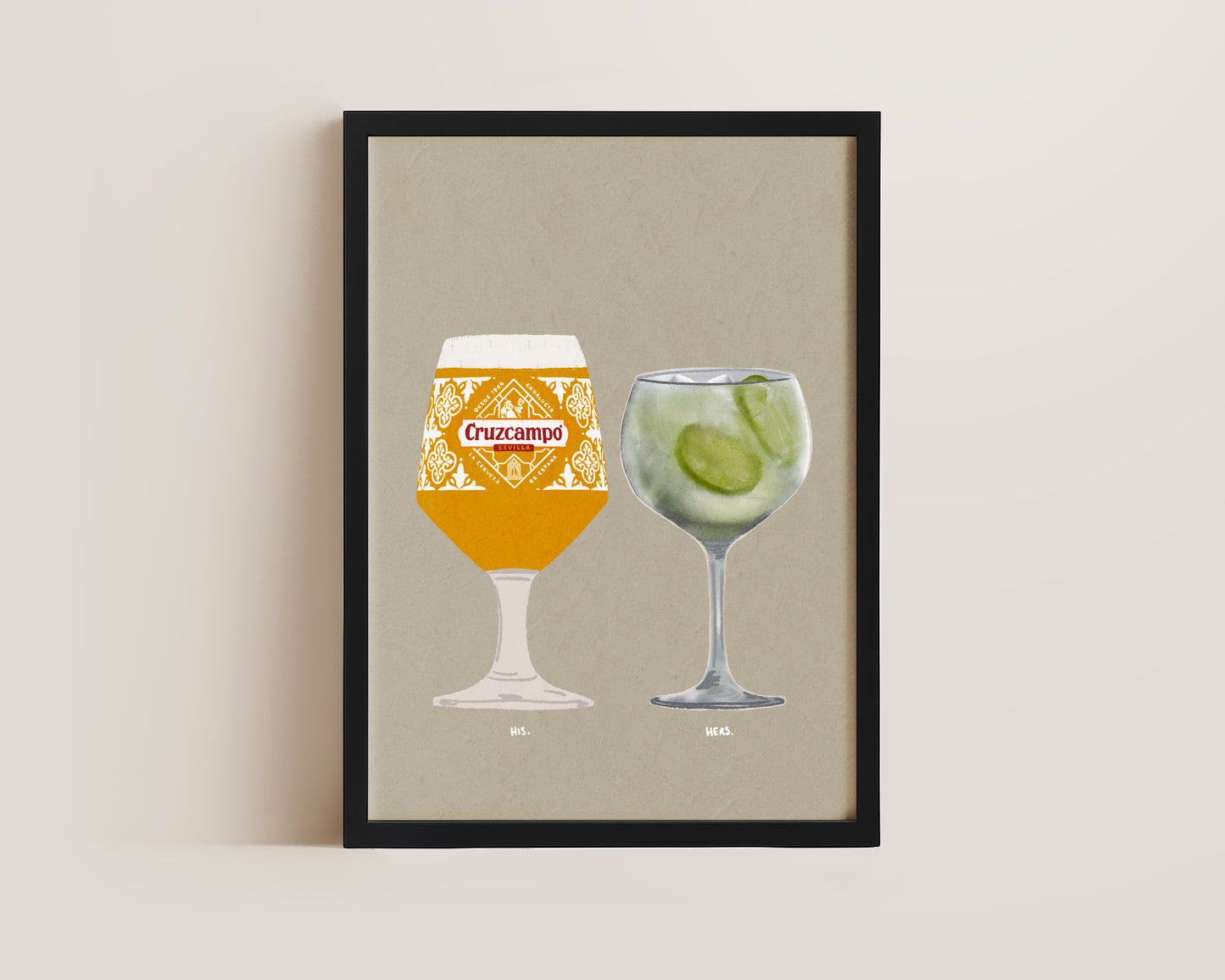 Cruzcampo & Gin Lemonade Lime Print