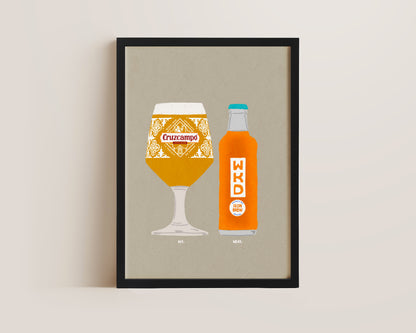 Cruzcampo & Irn Bru WKD Print