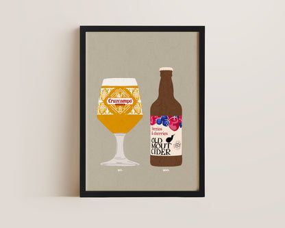 Cruzcampo & Old Mout Berries Cherries Print