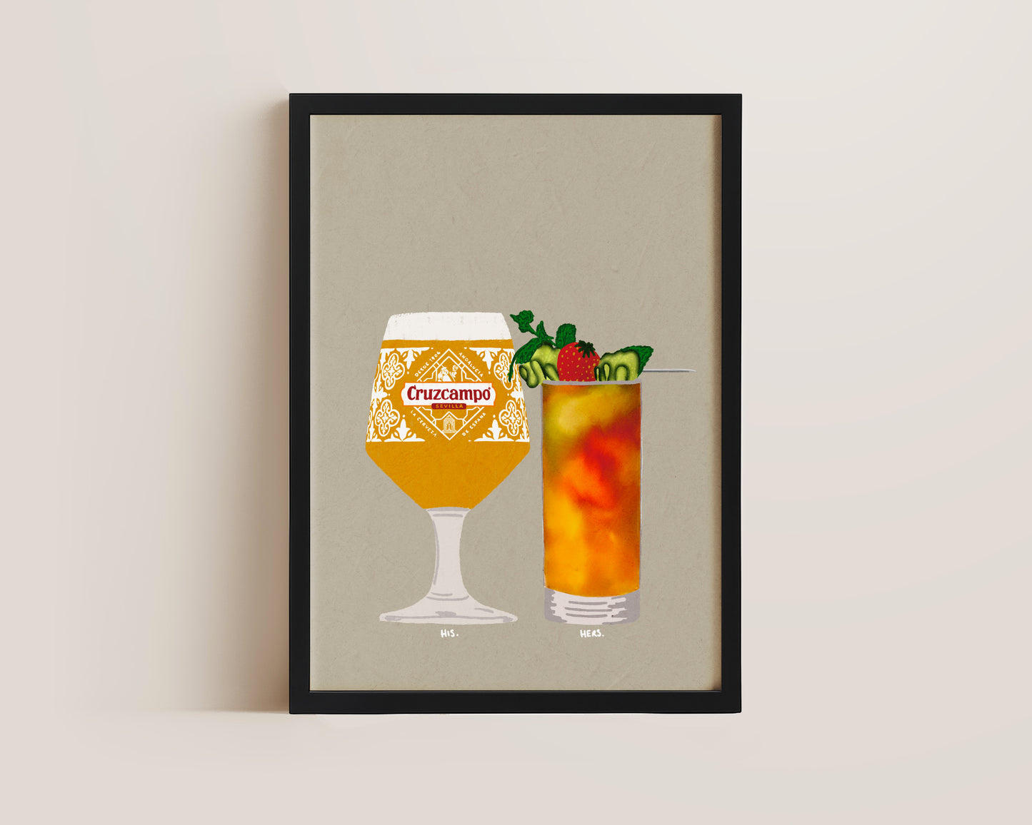 Cruzcampo & Pimms Print