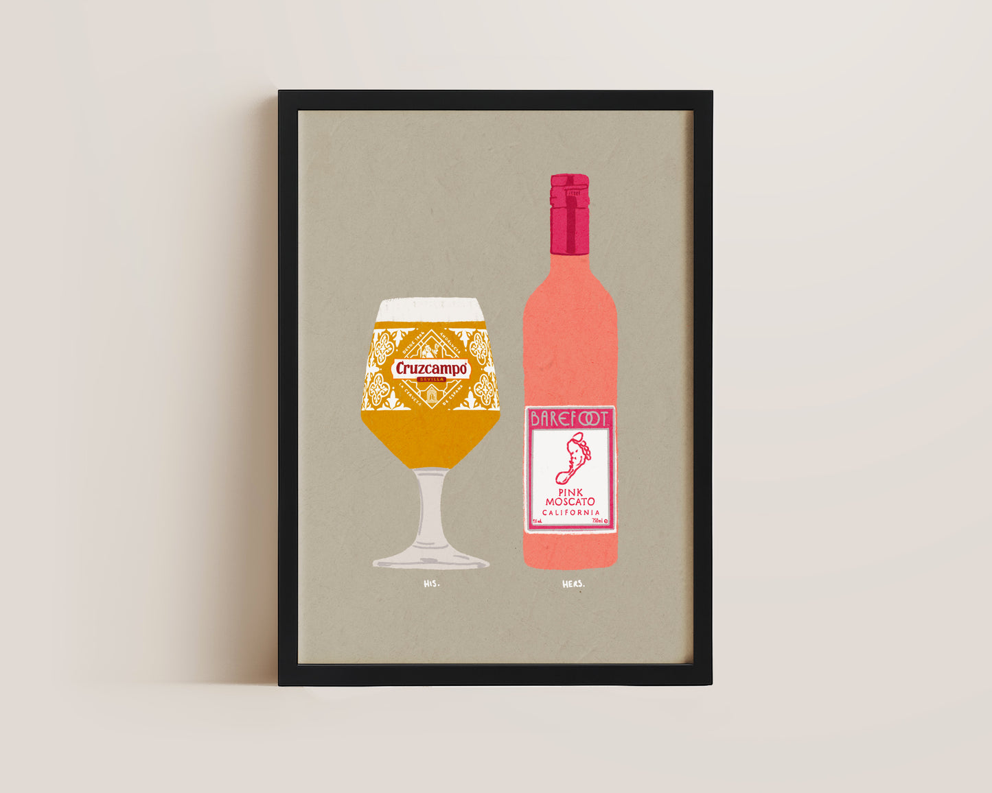 Cruzcampo & Pink Moscato Print