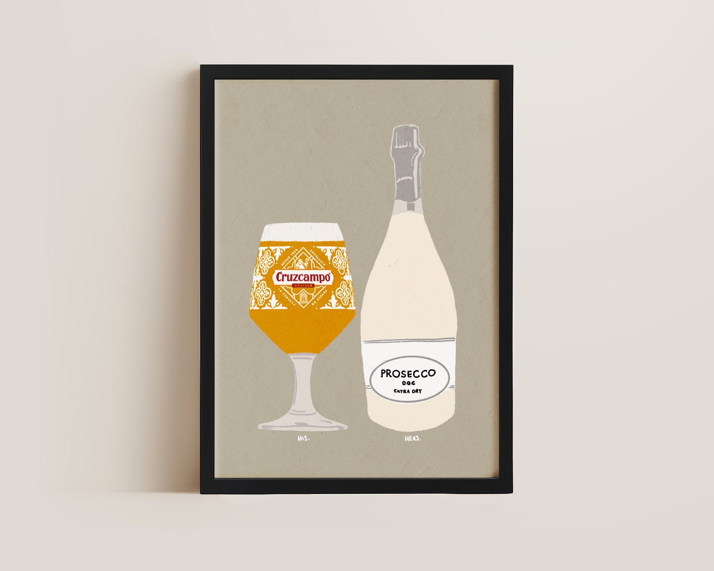 Cruzcampo & Prosecco Print