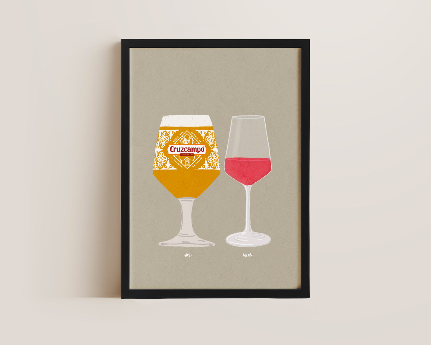 Cruzcampo & Rose Print