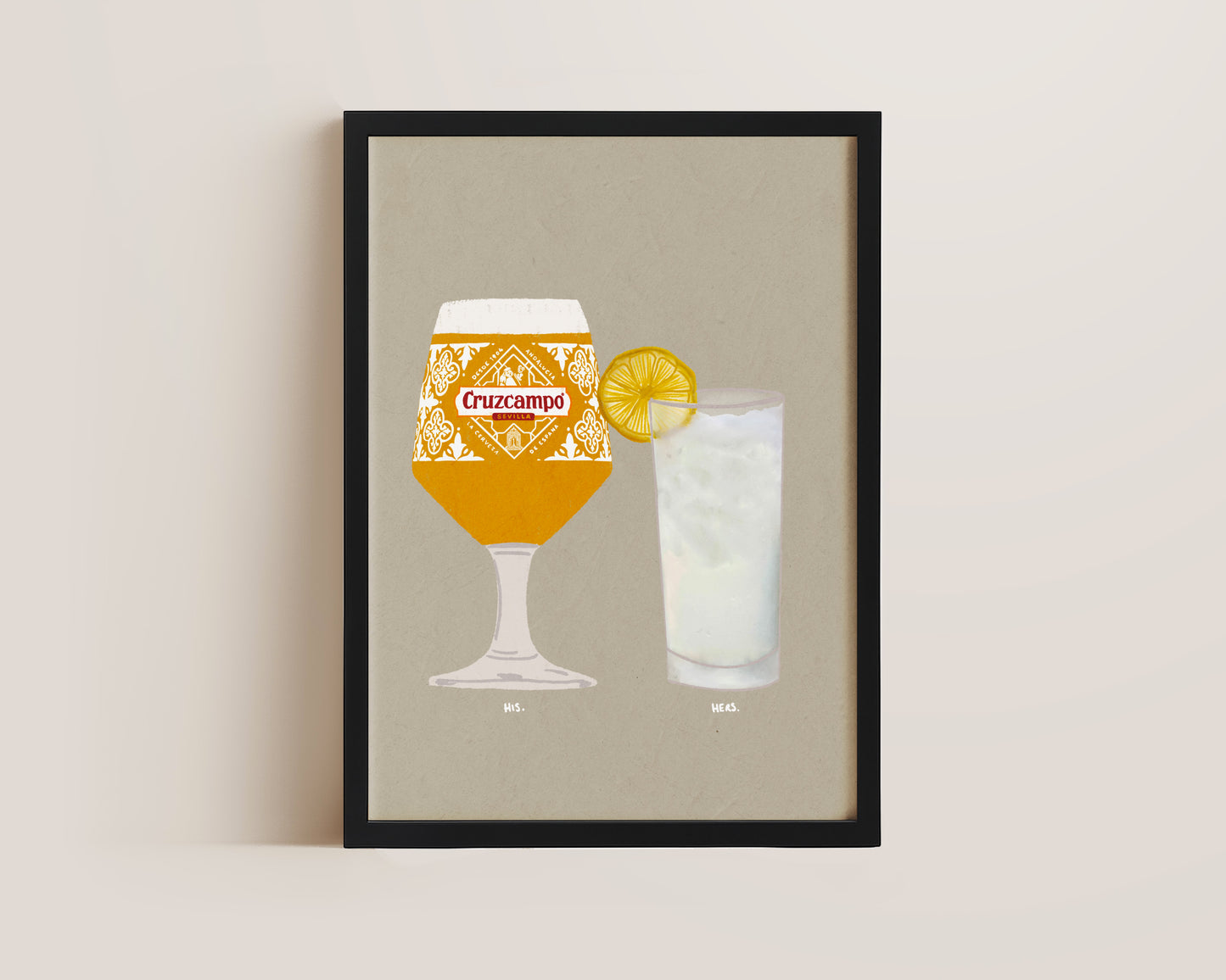 Cruzcampo & Vodka Lemonade Print