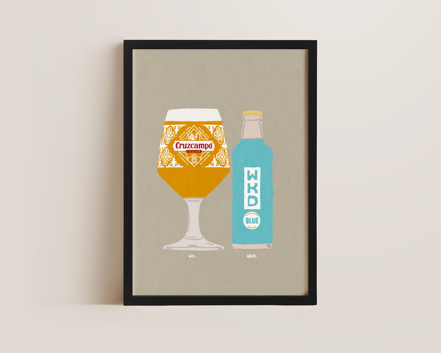 Cruzcampo & Blue WKD Print