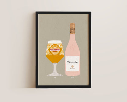 Cruzcampo & Whispering Angel Print