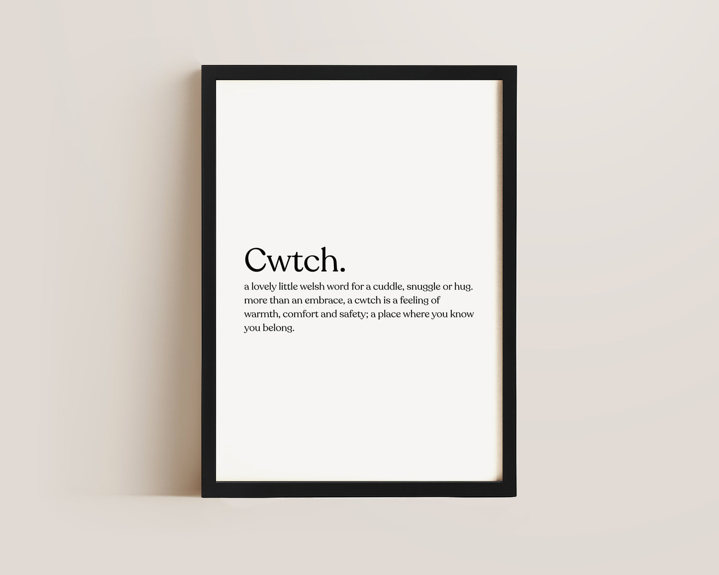 Cwtch Definition Print