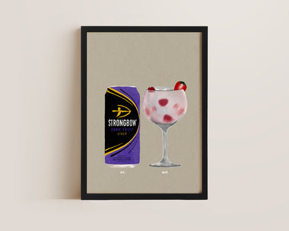 Strongbow Dark Fruits & Pink Gin Print
