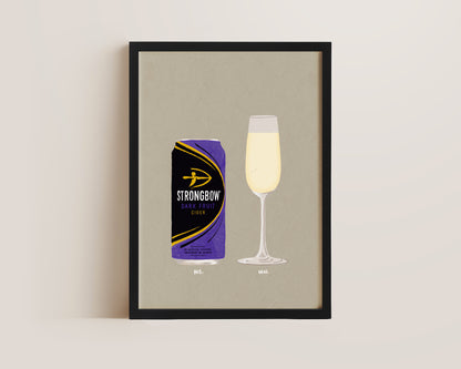 Strongbow Dark Fruits & Prosecco Glass Print