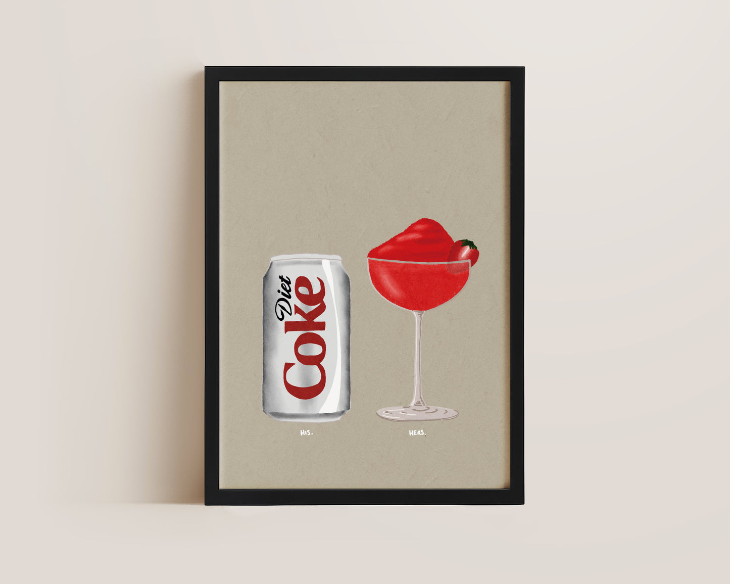 Diet Coke & Frozen Strawberry Daiquiri Print