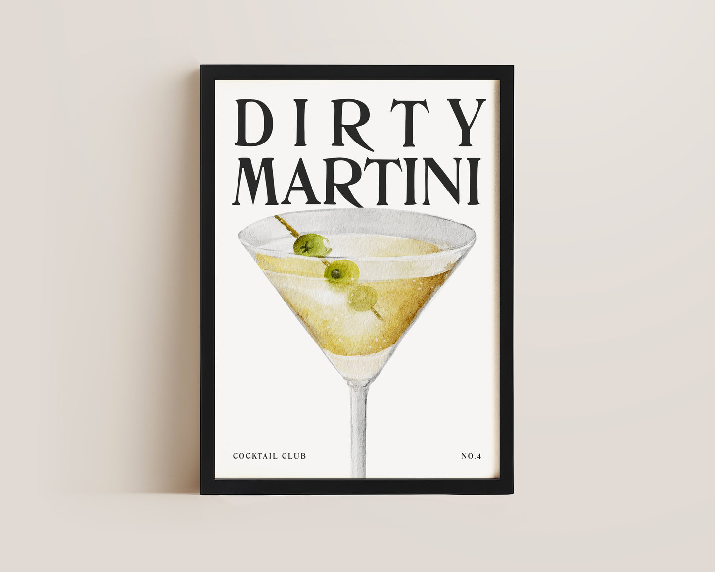 Dirty Martini Cocktail Print