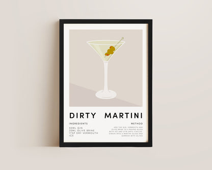 Dirty Martini Print