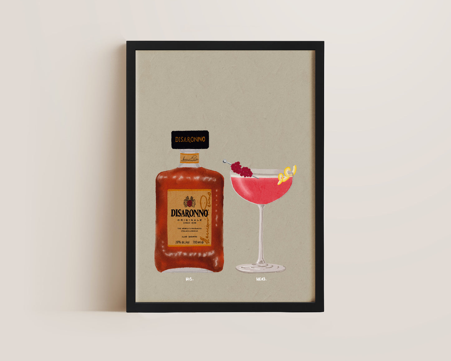 Disaronno & French Martini Print