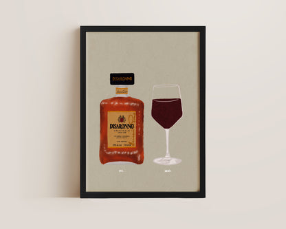 Disaronno & Red Wine Print
