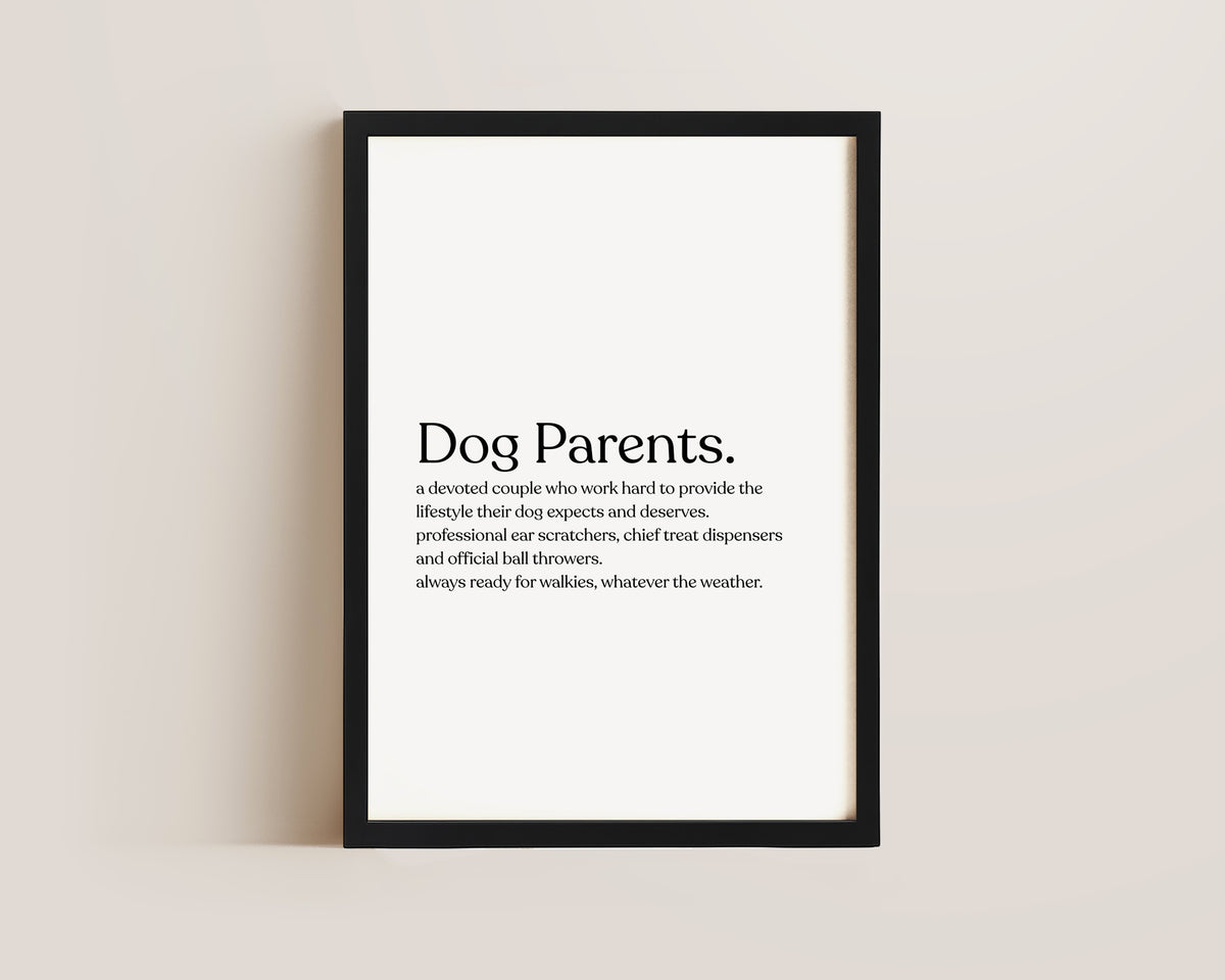 Dog Parents Definition Print