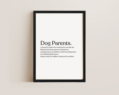 Dog Parents Definition Print