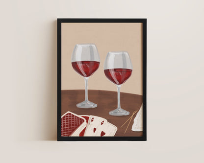 Red Wine Date Night Print