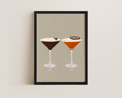 Espresso Martini & Pornstar Martini Print