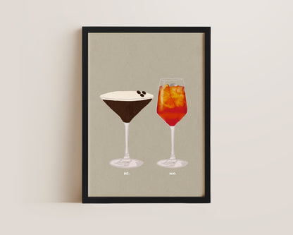 Espresso Martini & Aperol Spritz Print