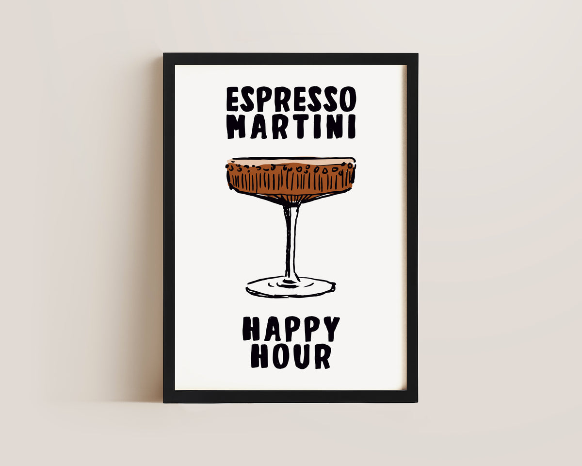 Espresso Martini Happy Hour Print