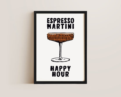 Espresso Martini Happy Hour Print