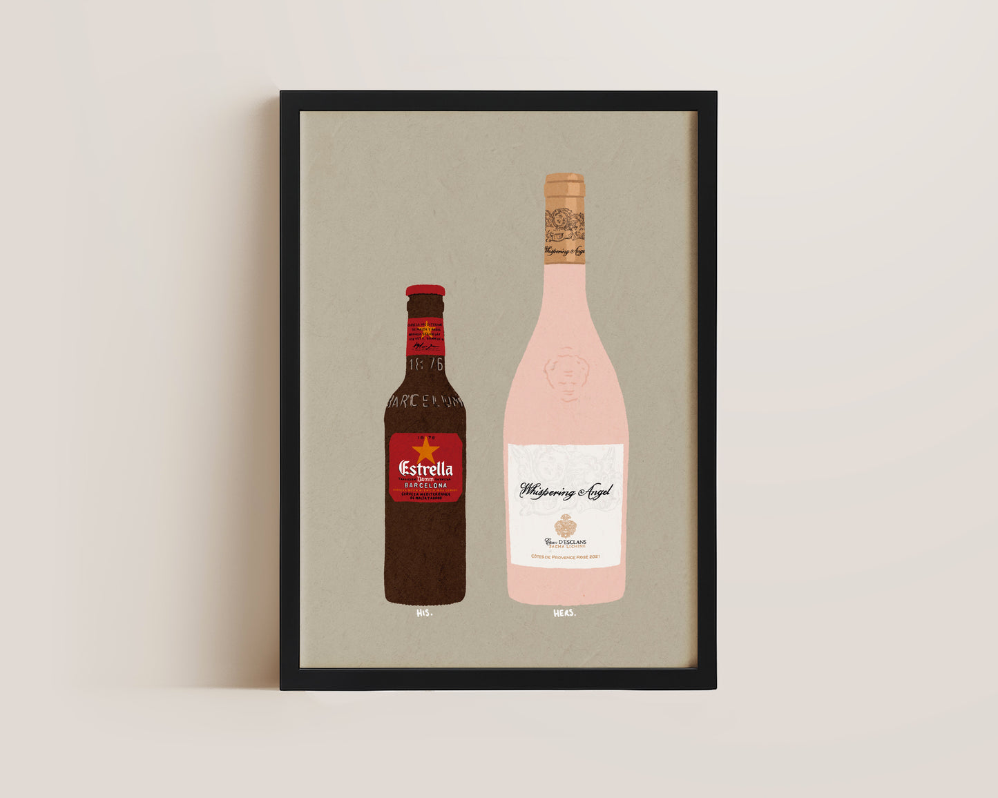 Estrella Bottle & Whispering Angel Print