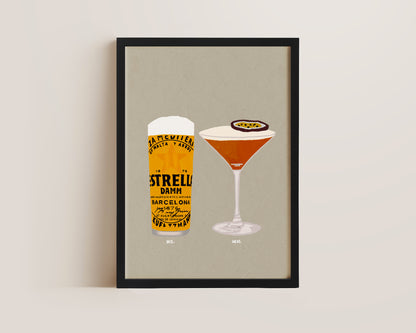 Estrella & Pornstar Martini Print