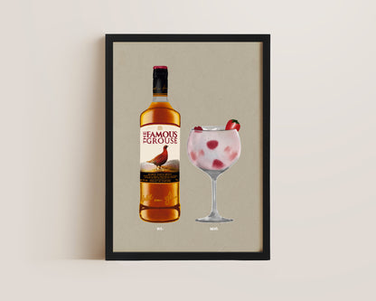 Famous Grouse & Pink Gin Print