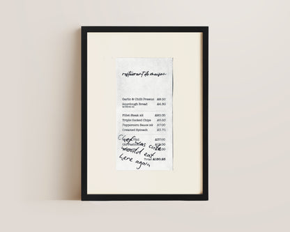 Chef Was Cute Receipt Print