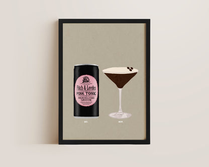Pink Tonic & Espresso Martini Print
