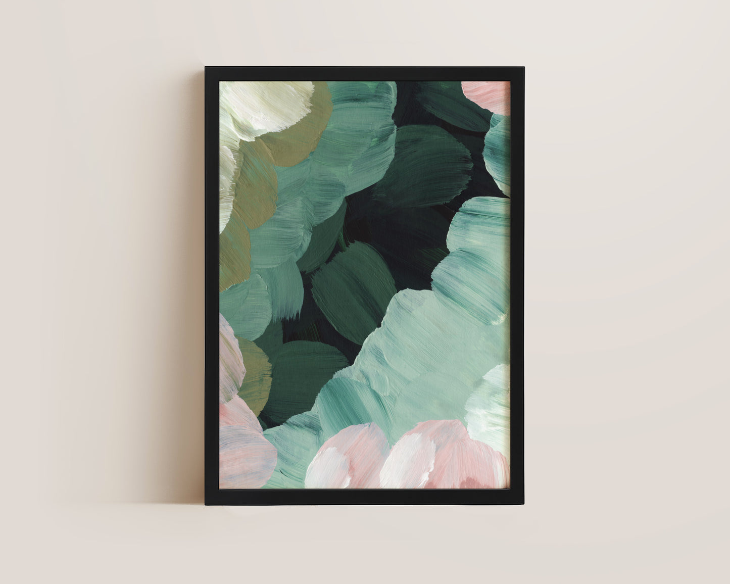Forest Green & Pink No. 1 Print
