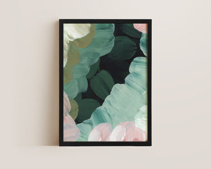 Forest Green & Pink No. 1 Print