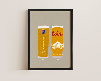 Fosters & Coors Print