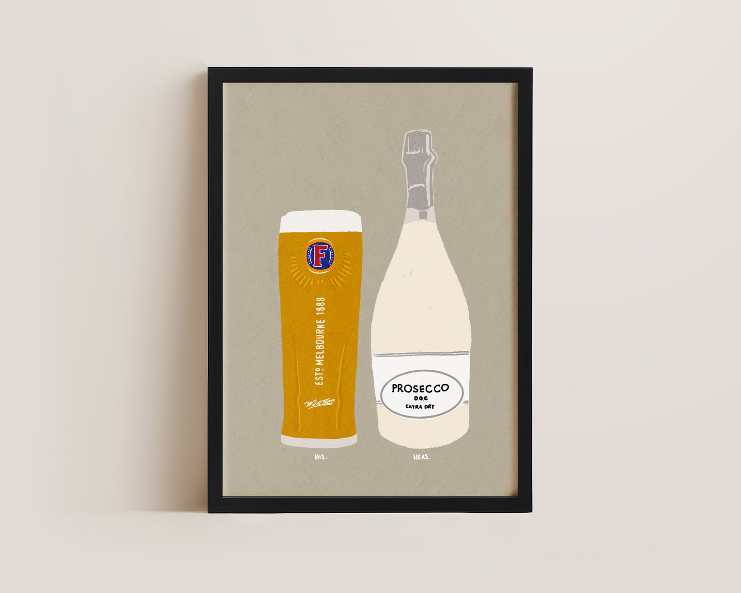 Fosters & Prosecco Print