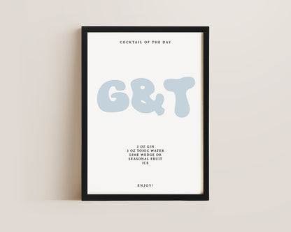 Gin & Tonic Recipe Print