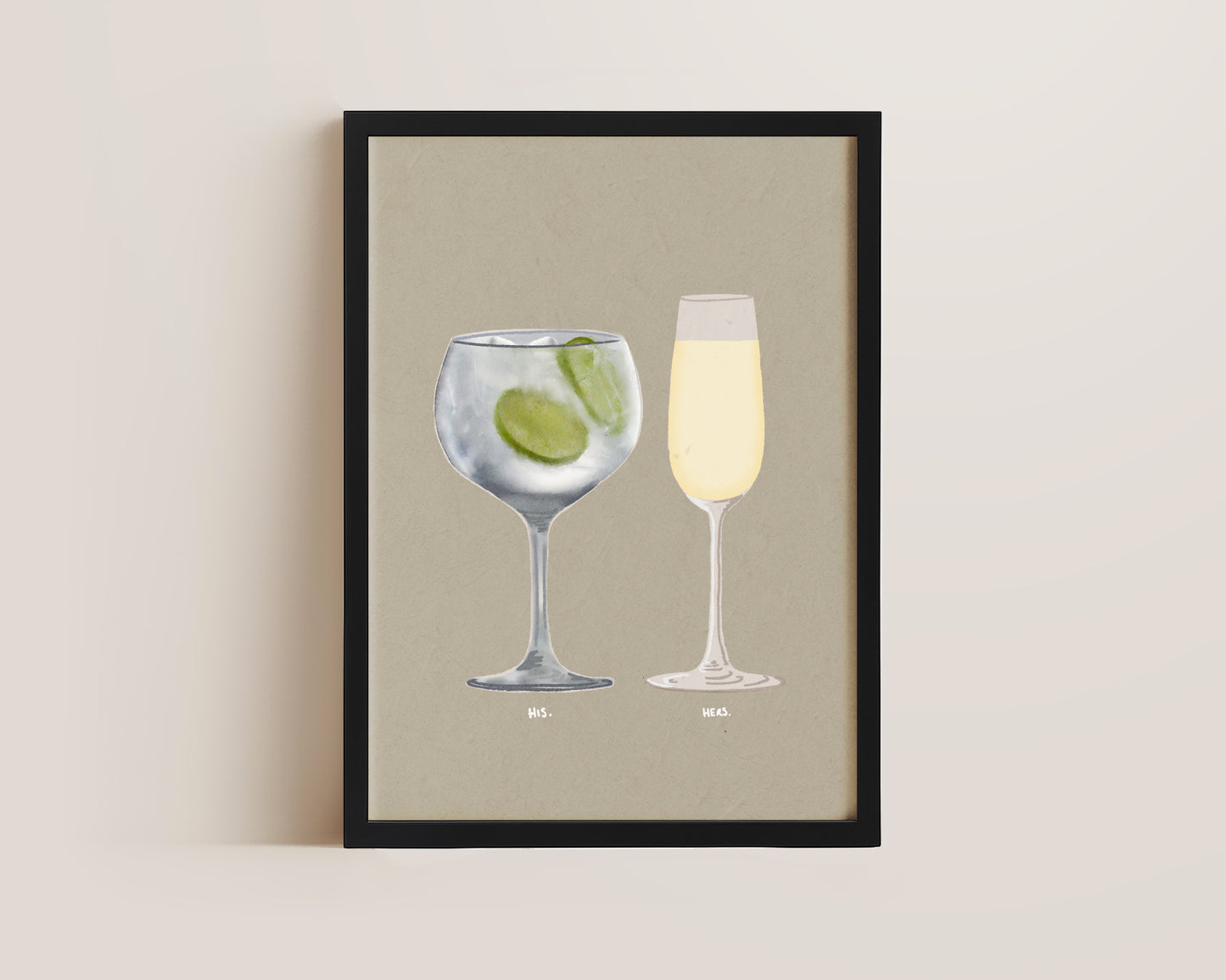 Gin & Tonic & Prosecco Glass Print