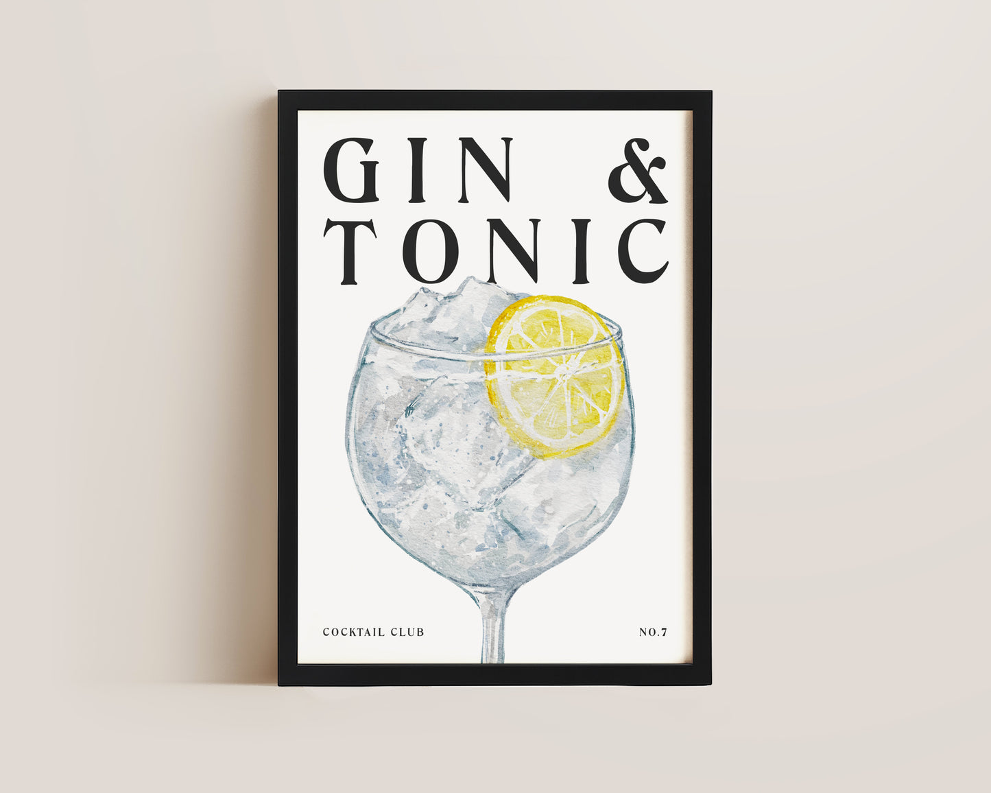 Gin & Tonic Cocktail Print