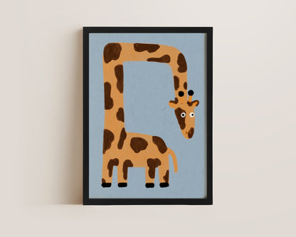 Crooked Giraffe Print