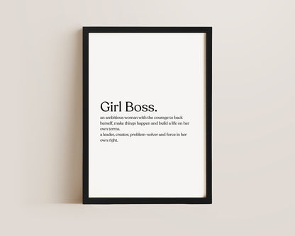 Girl-Boss Definition Print