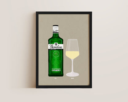 Gordon's Gin & White Wine Print