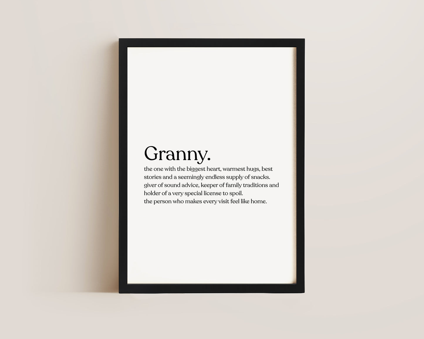 Granny Definition Print