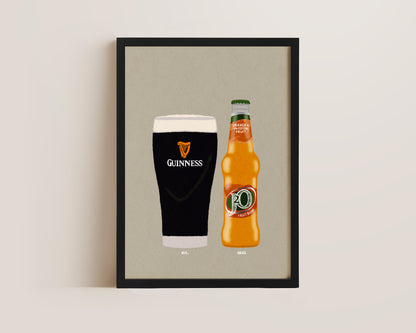 Guinness & J20 Orange Print