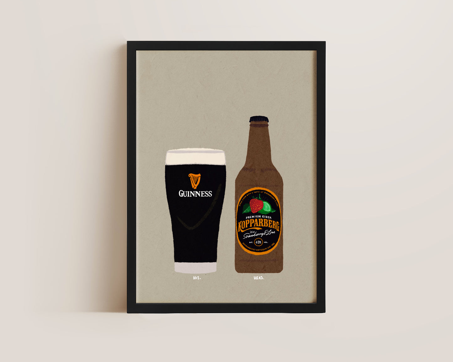 Guinness & Strawberry Lime Kopparberg Print