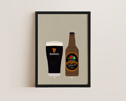 Guinness & Strawberry Lime Kopparberg Print