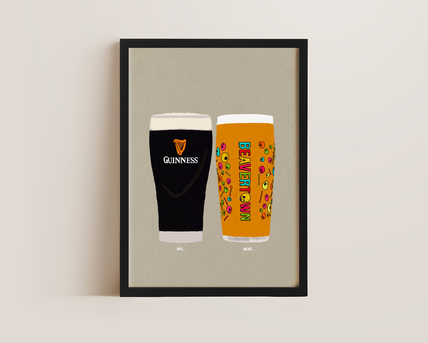 Guinness & Neck Oil Print