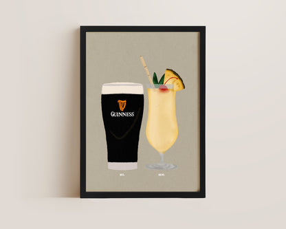 Guinness & Pina Colada Print