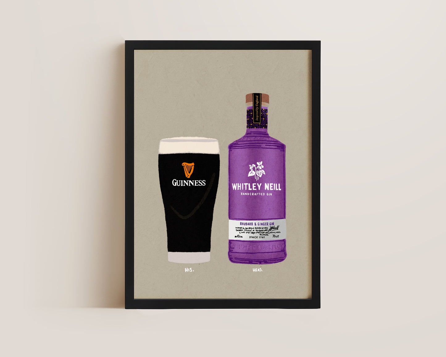 Guinness & Rhubarb Ginger Gin Print