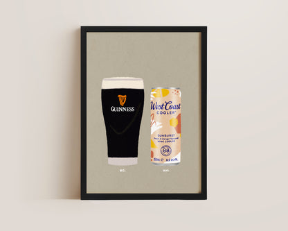 Guinness & West Coast Cooler Print