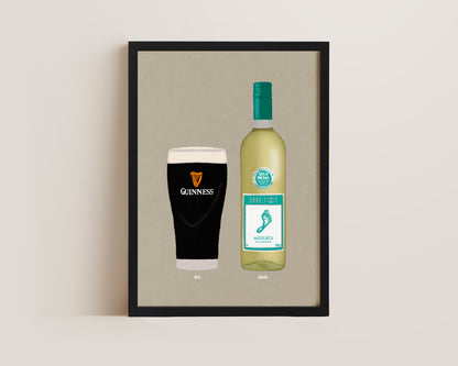 Guinness & White Moscato Print