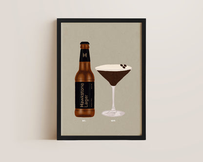 Hawkstone Lager & Espresso Martini Print